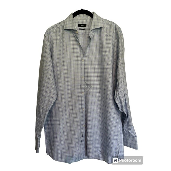 Men’s lot bundle of 2 shirts button Hugo Boss Dockers Neck Size 16 1/2 -‎ 32/33 - Picture 8 of 12